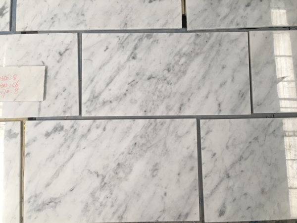 10mm Polished Carrara White Marble Tiles