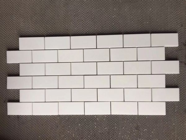 2x4 Thassos White Marble Subway Brick Mosaic 