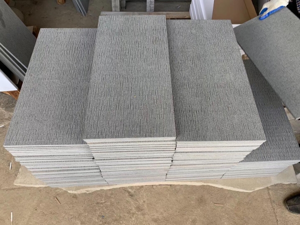Chiseled Surface Gray Basalt Tile